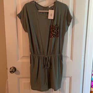Olive Short Sleeve Romper